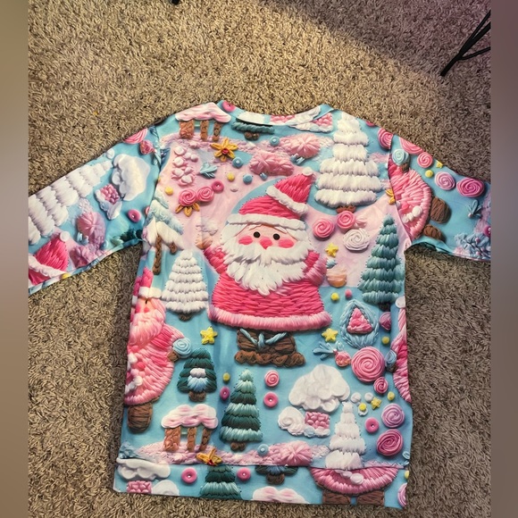 Cute pink ugly sweatshirt for Christmas size small - Picture 3 of 5